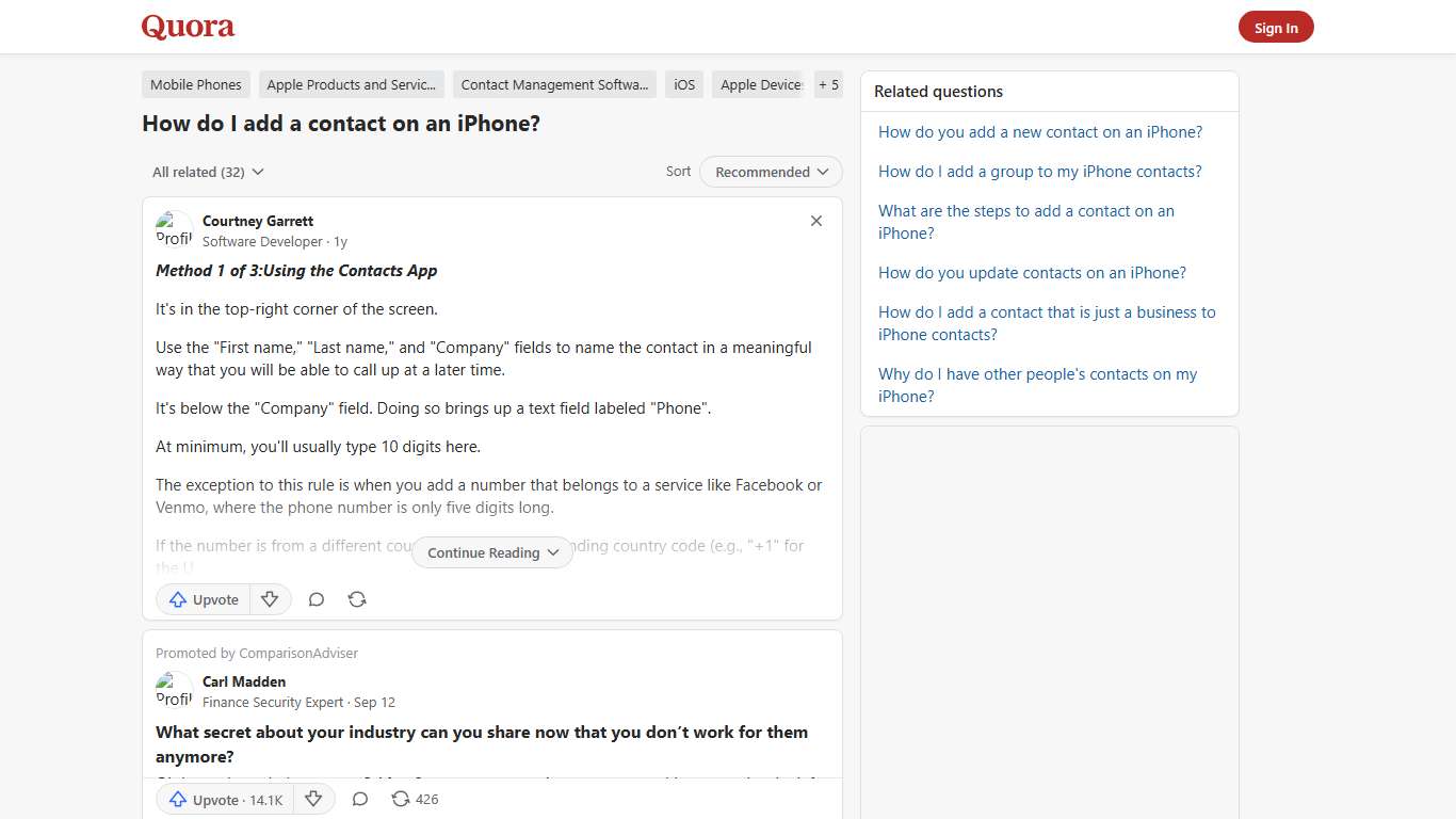 How to add a contact on an iPhone - Quora