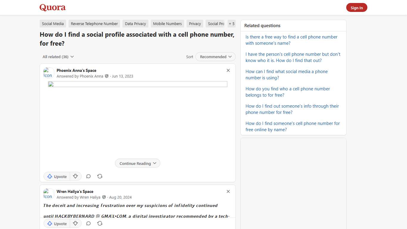 How to find a social profile associated with a cell phone number, for free - Quora